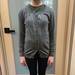 Old Navy Women's Shimmering Gray Cardigan
